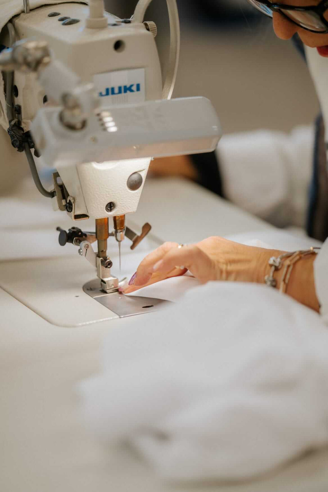 Shirtmaking at a sewing machine