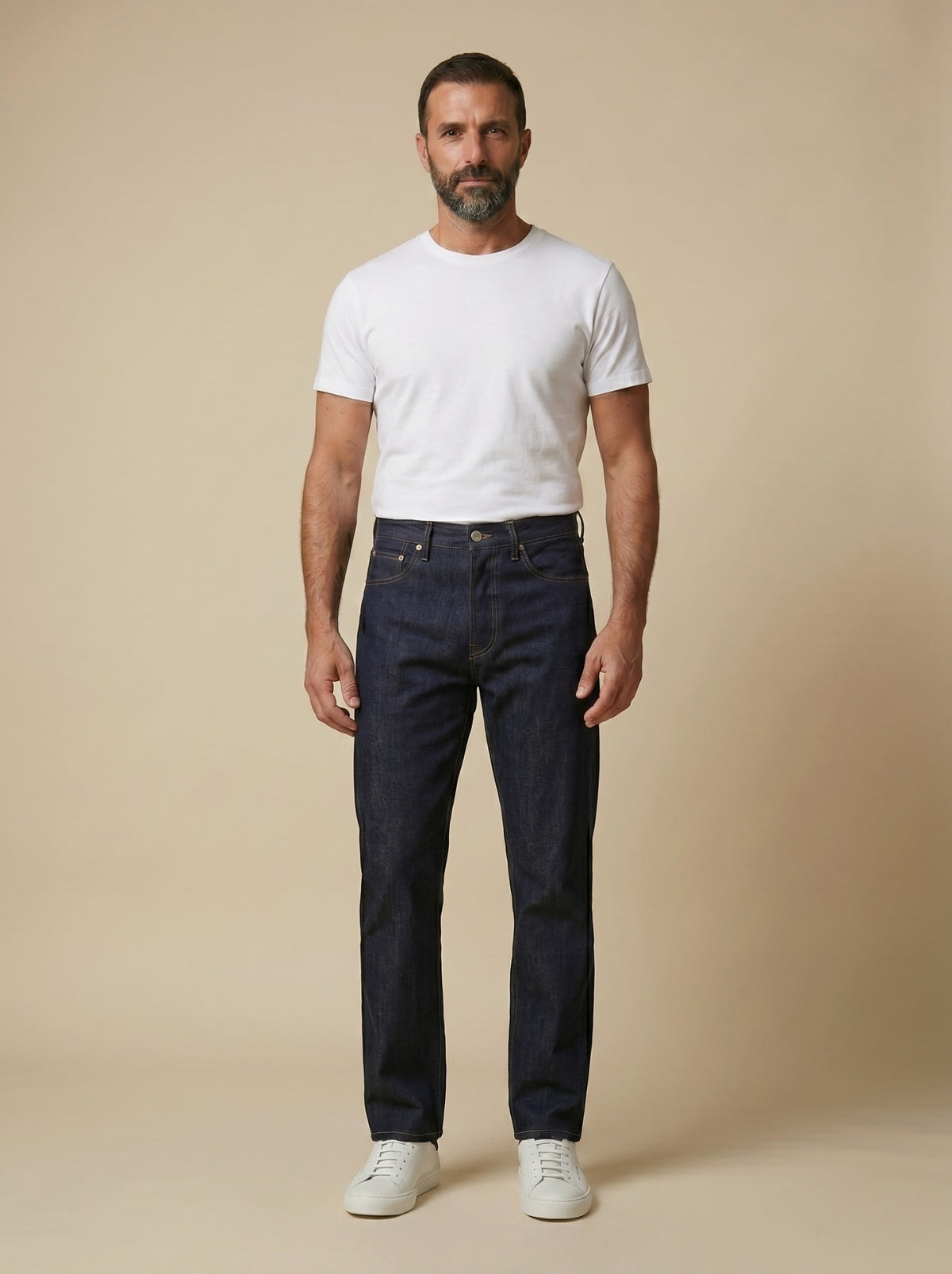 Men’s Alltrueist jeans, front view