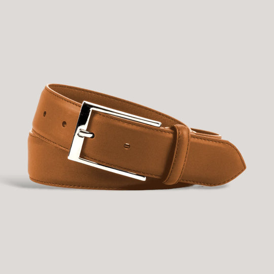 SOPHOS - Tan Vegan Belt - Silver | Made To Order | Sustainable Belts | ALLTRUEIST