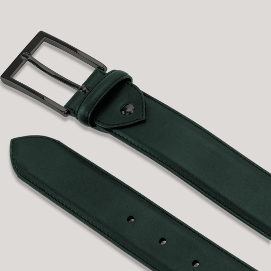 SOPHOS - Forest Green Vegan Belt - Graphite | Made To Order | Sustainable Belts | ALLTRUEIST