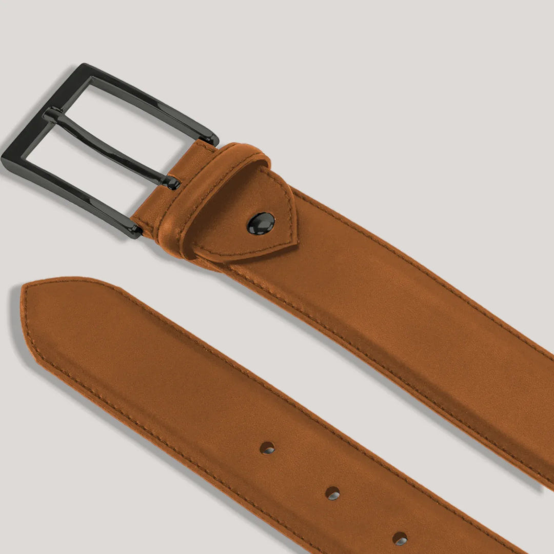 SOPHOS - Tan Vegan Belt - Graphite | Made To Order | Sustainable Belts | ALLTRUEIST