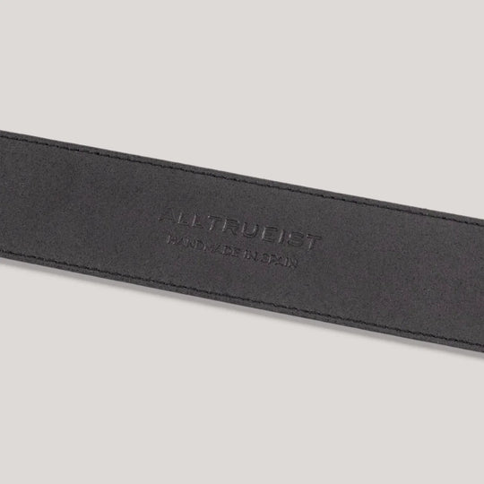 LUMEN - Black Vegan Belt - Silver | Made To Order | Sustainable Belts | ALLTRUEIST