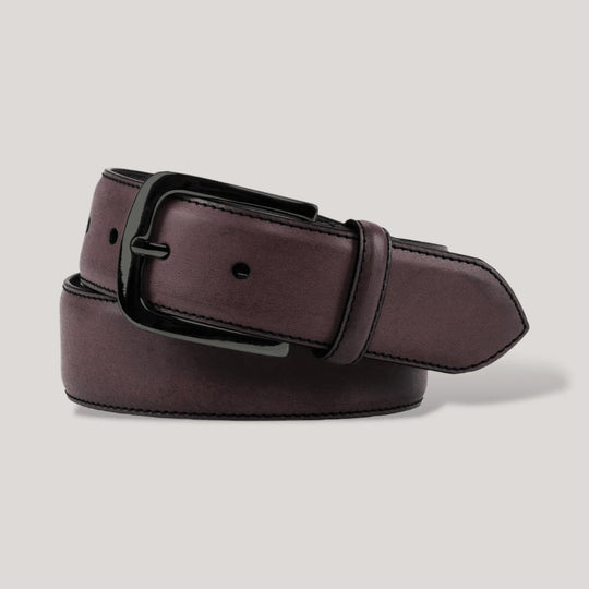 LUMEN - Burgundy Vegan Belt - Graphite | Made To Order | Sustainable Belts | ALLTRUEIST