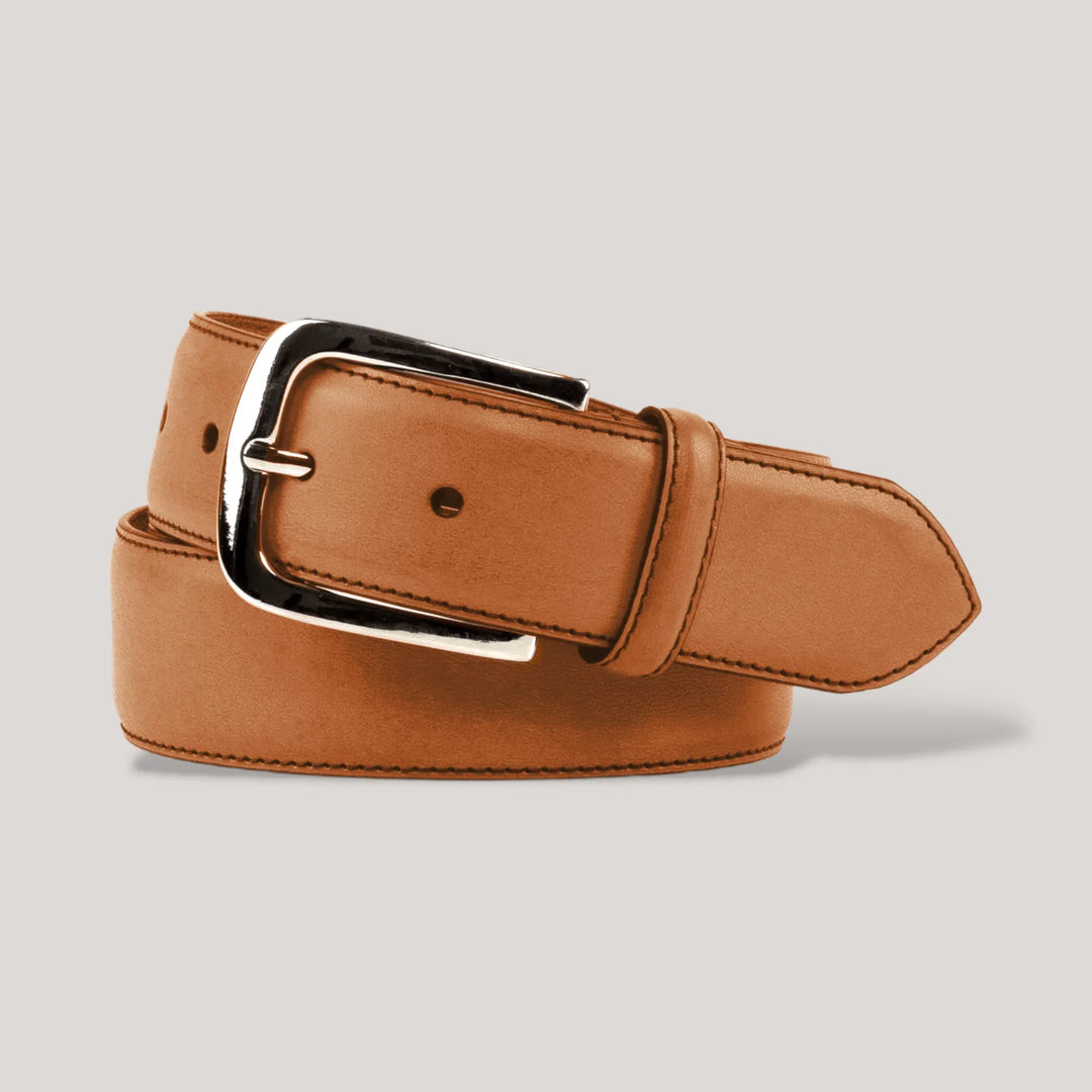 LUMEN - Tan Vegan Belt - Silver | Made To Order | Sustainable Belts | ALLTRUEIST