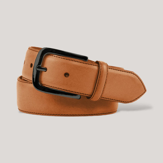 LUMEN - Tan Vegan Belt - Graphite | Made To Order | Sustainable Belts | ALLTRUEIST