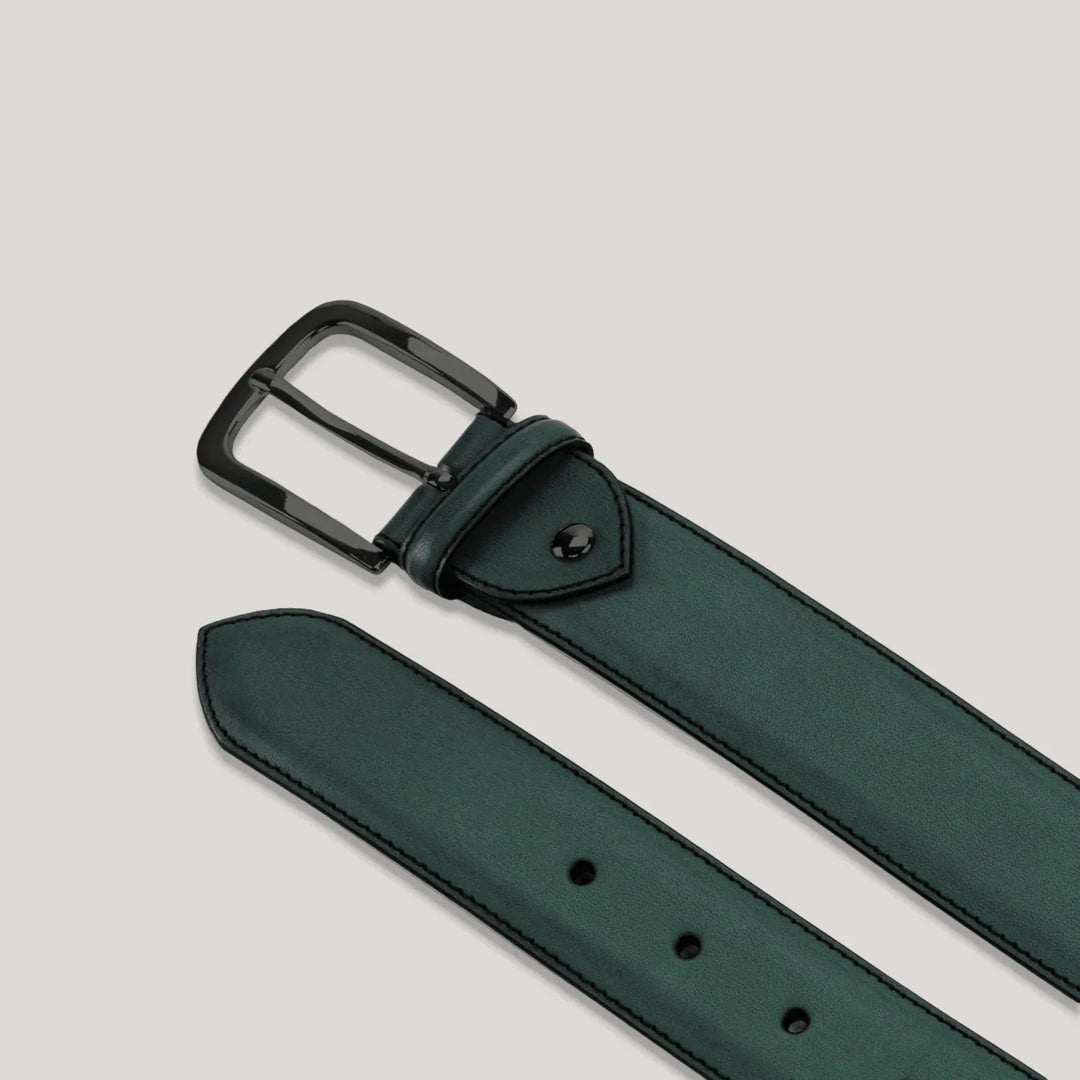 LUMEN - Forest Green Vegan Belt - Graphite | Made To Order | Sustainable Belts | ALLTRUEIST