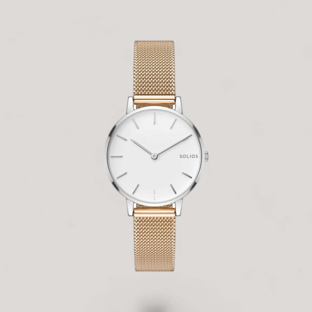 The Solar Mini | White Dial - Silver Case