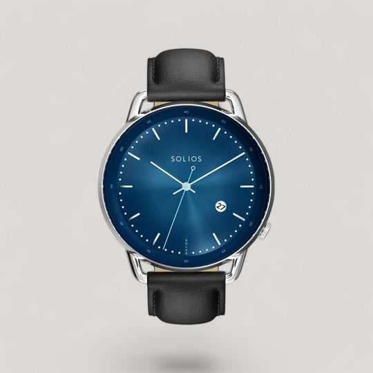 The Solar Curve | Blue Dial - Silver Case