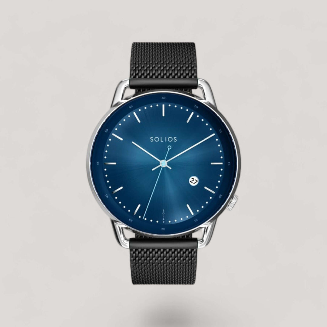 The Solar Curve | Blue Dial - Silver Case