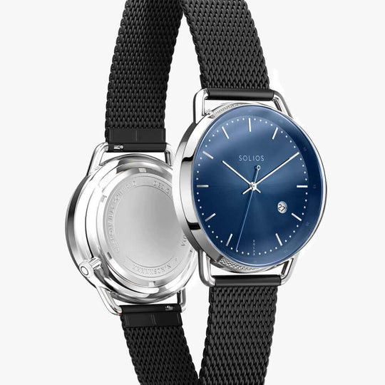 The Solar Curve | Blue Dial - Silver Case