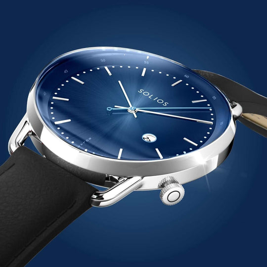 The Solar Curve | Blue Dial - Silver Case