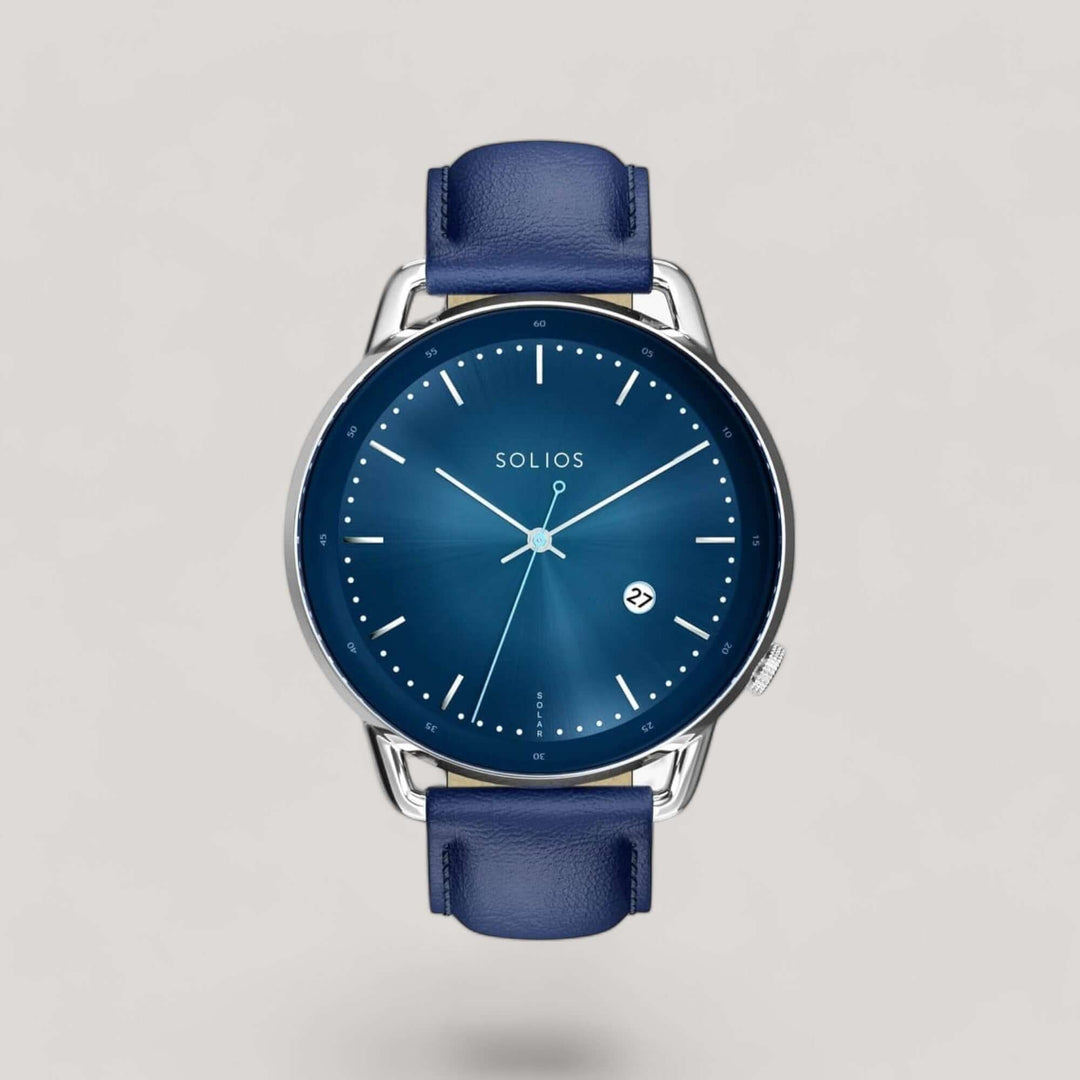 The Solar Curve | Blue Dial - Silver Case