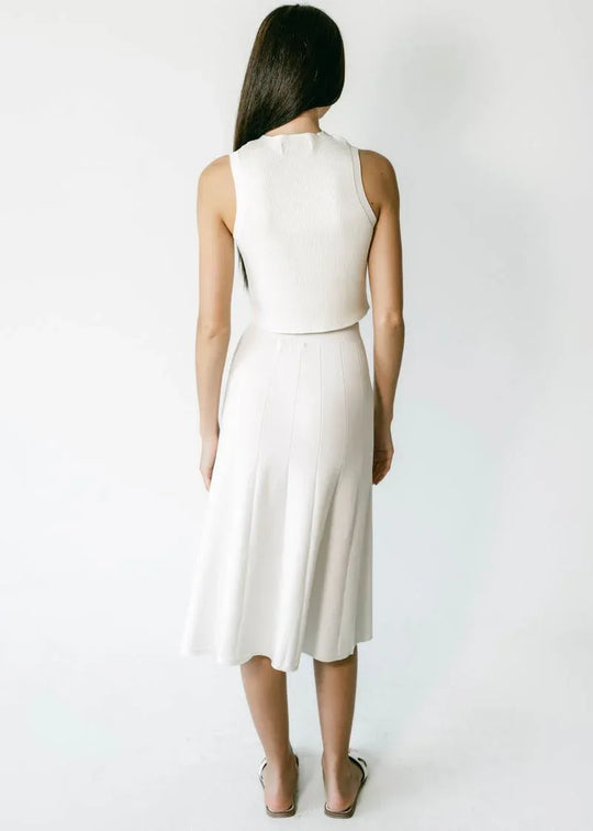 MONICA | Ecoviscose - Variegated Midi Flared Skirt