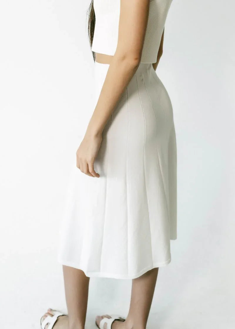 MONICA | Ecoviscose - Variegated Midi Flared Skirt