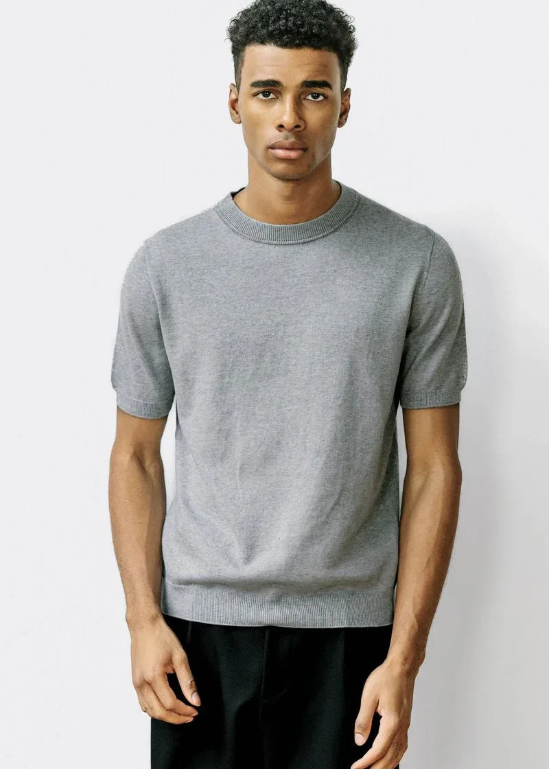 TULLY | Egyptian Cotton Short Sleeve Crewneck Sweater