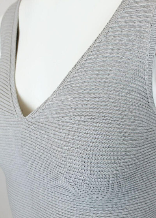 CLARET | V-Neck Tank Top | COLOR: PEACOCK, BORDEAUX, LIGHT BLUE, MAGENTA, CRIMSON, WHITE, LIGHT HEATHER GREY, CHARCOAL, IVORY, LODEN (Dark Green), NAVY, SLATE GREY, BLACK, PEACH, BROWN, CEMENT |3D Knitted by ALLTRUEIST