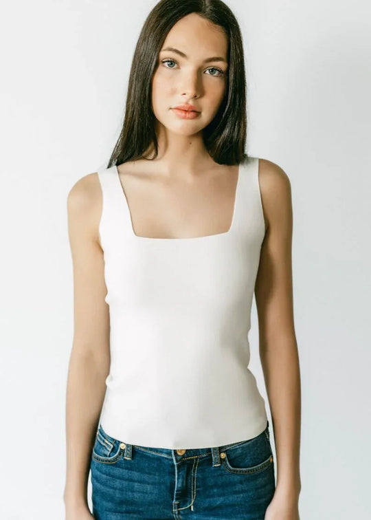 EDITH | Ecoviscose - Square Neck Tank Top