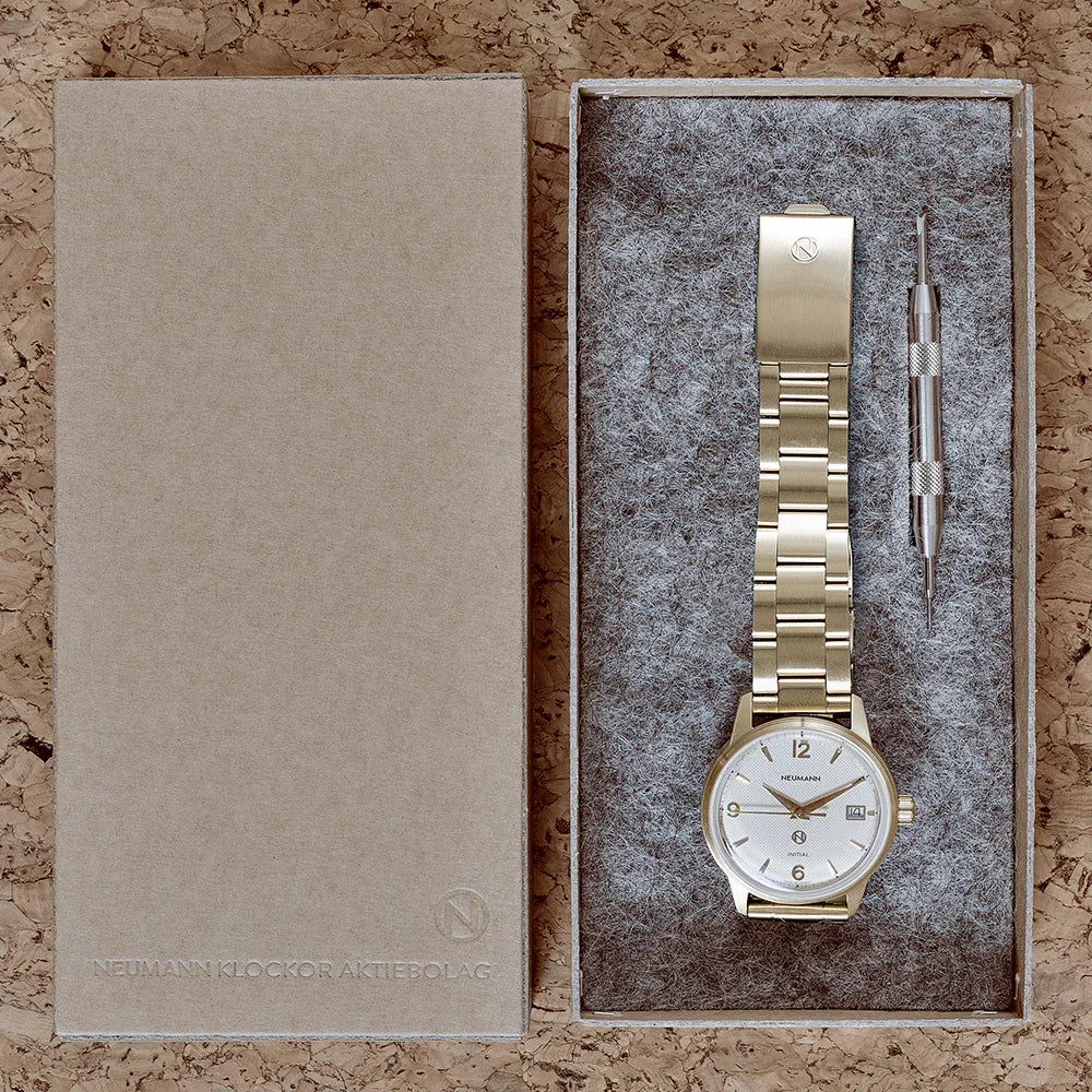 Initial N° 1 | GOLD - OFF-WHITE | 36 mm Watch