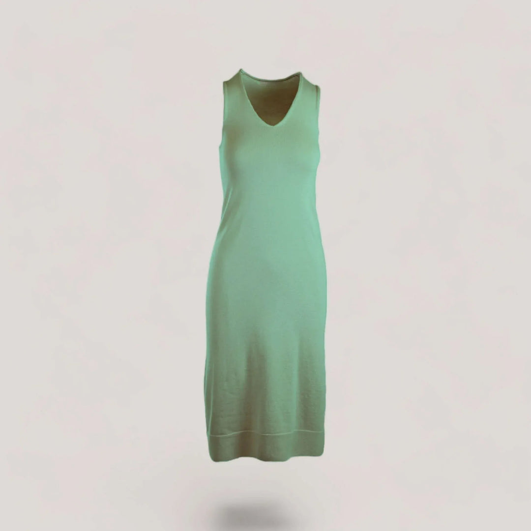 BROOKE | Egyptian Cotton Sleeveless Dress | COLOR: ATLANTIDE |3D Knitted by ALLTRUEIST
