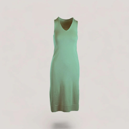 BROOKE | Egyptian Cotton Sleeveless Dress | COLOR: ATLANTIDE |3D Knitted by ALLTRUEIST