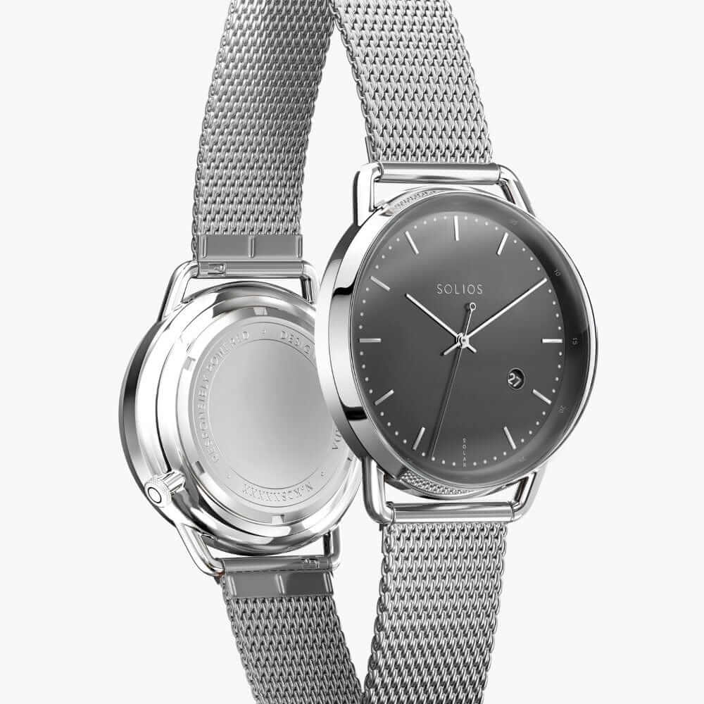 The Solar Curve | Black Dial - Silver Case