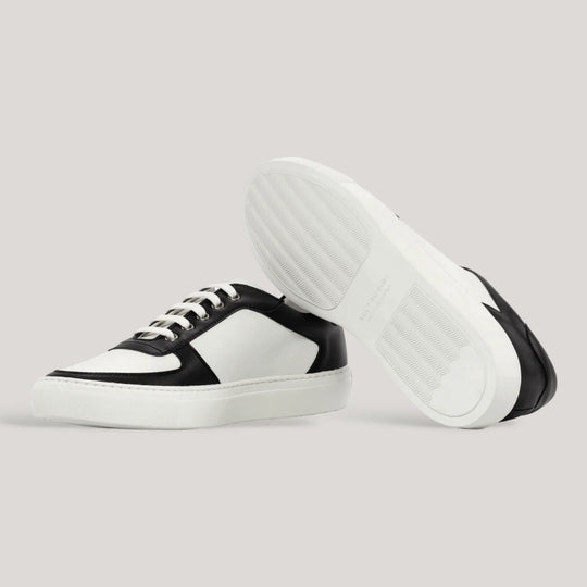 AVENIR | Low Top Trainer - Black &amp; White | Men&