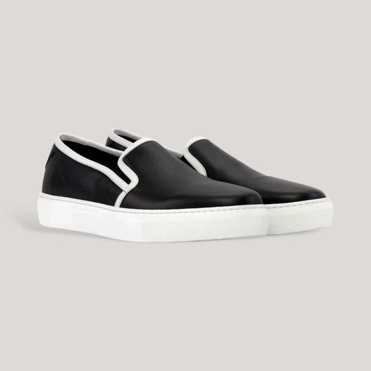 LUCE | Slip-On Sneakers - Black &amp; White | Women&
