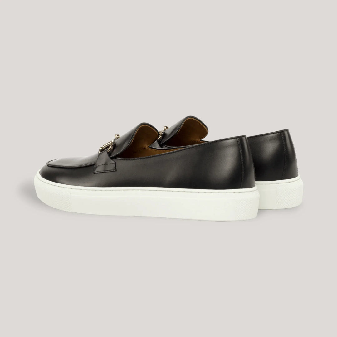 ICARUS | Loafer Sneakers - Metal-Bit - Black &amp; Silver | Men&