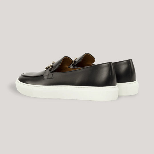 ICARUS | Loafer Sneakers - Metal-Bit - Black &amp; Silver | Men&