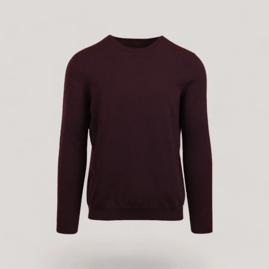 CALEB SHORT | Ecoviscose - Men's Crewneck Sweater, sustainable style with shorter torso and sleeves, made from EcoVero Viscose.