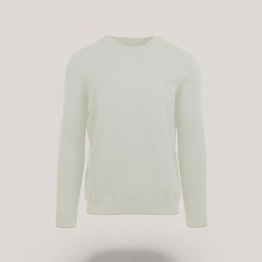 CALEB SHORT | Ecoviscose - Men's Crewneck Sweater in eco-friendly fabric, sustainable fashion, on-demand production