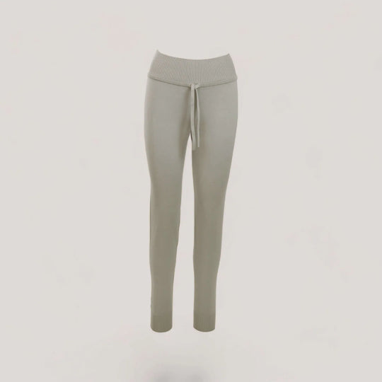 CHARLOTTE | High-Waisted Drawstring Sweatpants | COLOR: CEMENT |3D Knitted by ALLTRUEIST