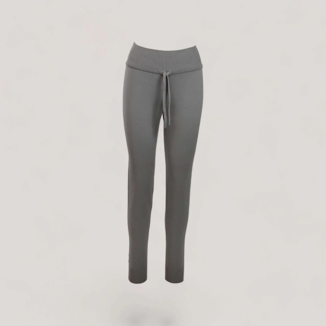 CHARLOTTE | High-Waisted Drawstring Sweatpants | COLOR: BORDEAUX, CHARCOAL, BLACK, MAGENTA, PEACOCK, NAVY, SLATE GREY, LIGHT HEATHER GREY, PEACH, LODEN, CRIMSON, LIGHT BLUE, CEMENT, IVORY, WHITE |3D Knitted by ALLTRUEIST