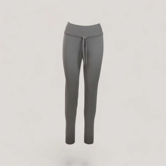 CHARLOTTE | High-Waisted Drawstring Sweatpants | COLOR: BORDEAUX, CHARCOAL, BLACK, MAGENTA, PEACOCK, NAVY, SLATE GREY, LIGHT HEATHER GREY, PEACH, LODEN, CRIMSON, LIGHT BLUE, CEMENT, IVORY, WHITE |3D Knitted by ALLTRUEIST