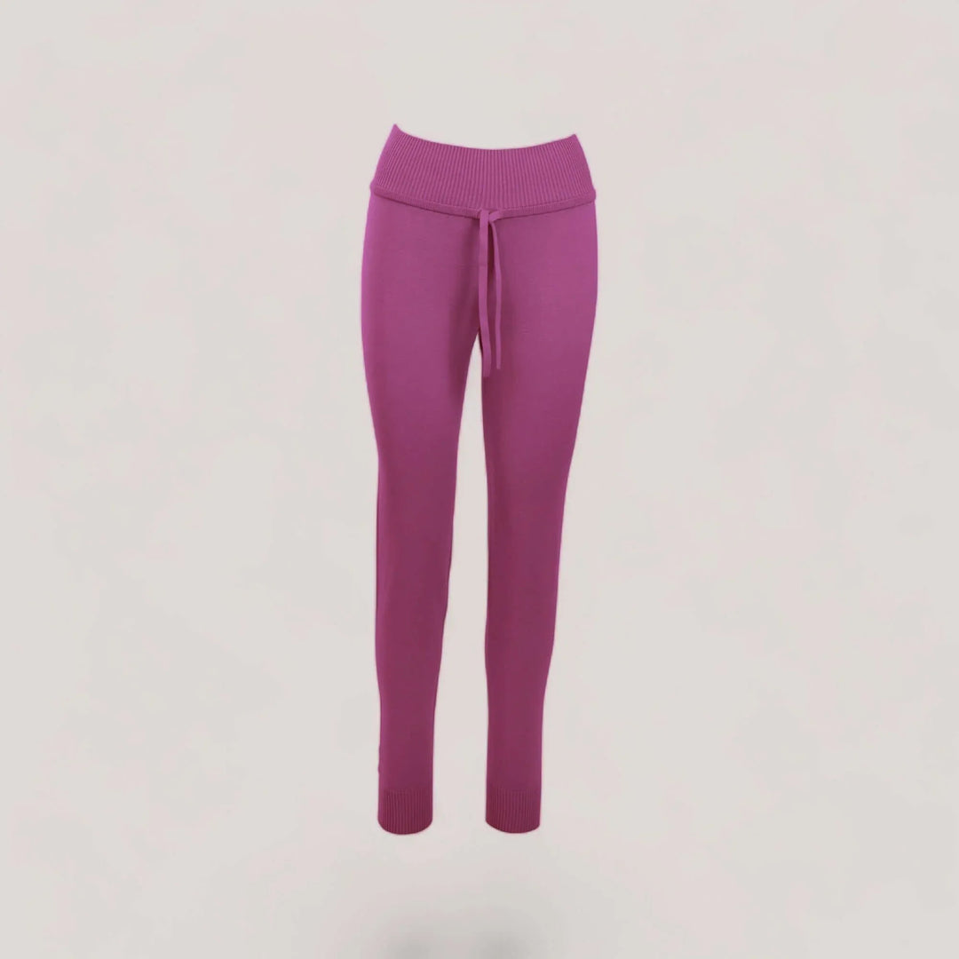 CHARLOTTE | High-Waisted Drawstring Sweatpants | COLOR: MAGENTA |3D Knitted by ALLTRUEIST