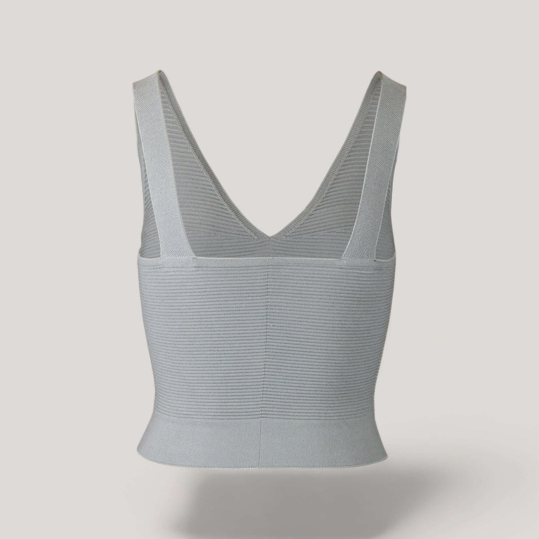 CLARET | V-Neck Tank Top | COLOR: PEACOCK, BORDEAUX, LIGHT BLUE, MAGENTA, CRIMSON, WHITE, LIGHT HEATHER GREY, CHARCOAL, IVORY, LODEN (Dark Green), NAVY, SLATE GREY, BLACK, PEACH, BROWN, CEMENT |3D Knitted by ALLTRUEIST