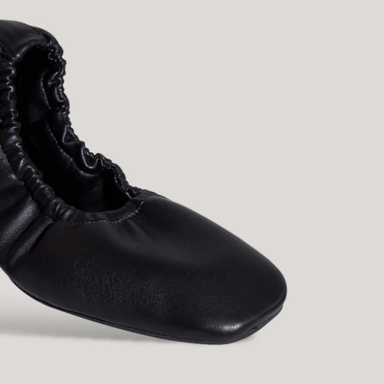 CARLA | Black Vegan Nappa - Ballet Flats