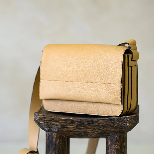 Farah.24 | Flap Crossbody Bag | Camel
