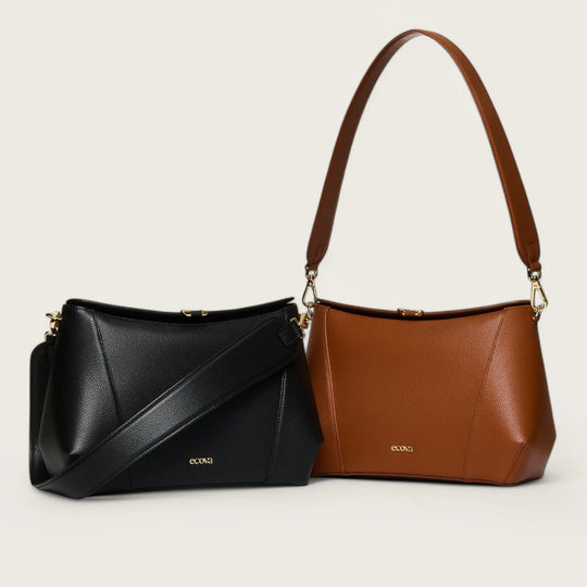 Le Classique Nº1 | Saddle Brown - Shoulder Bag BY ECOVA. Sustainable Fashion available at Maison Alltrueist