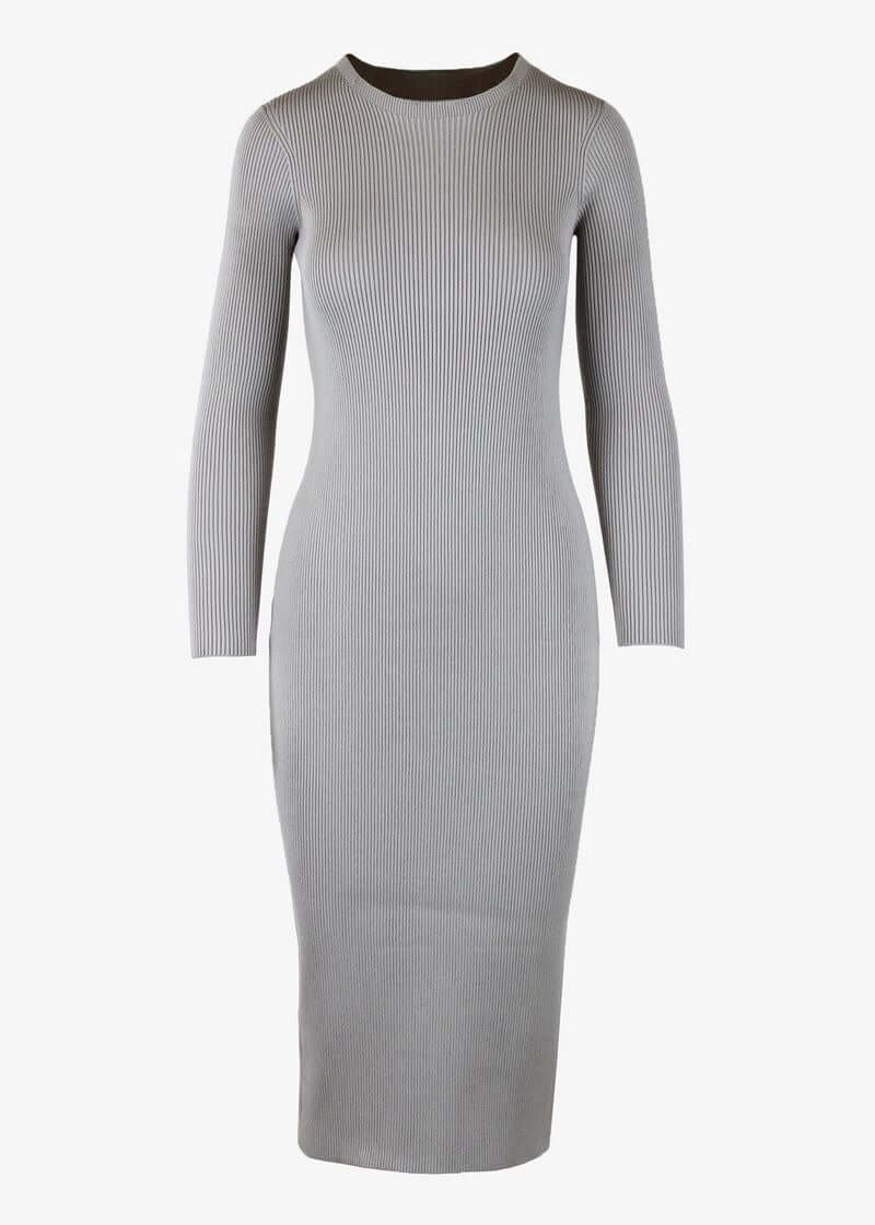FIONA | Long Sleeve Crew-Neck Rib Dress