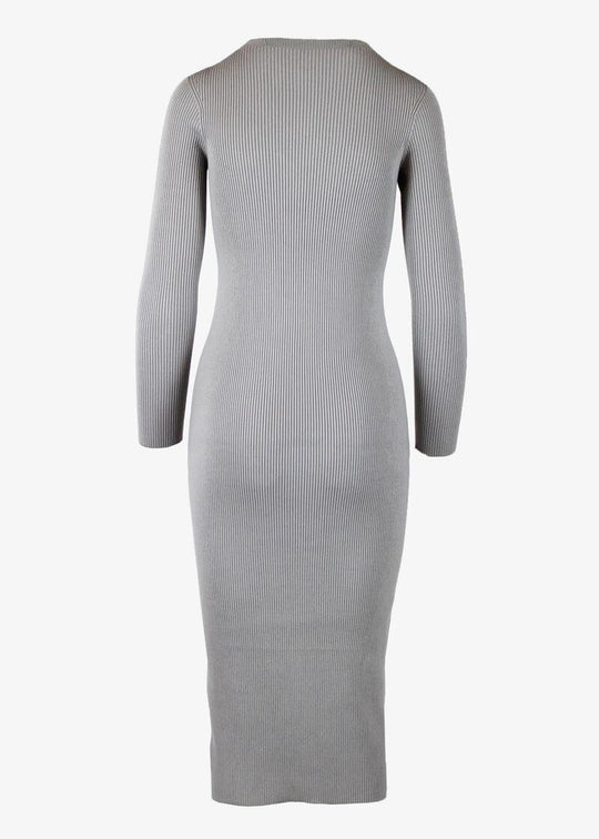 FIONA | Long Sleeve Crew-Neck Rib Dress
