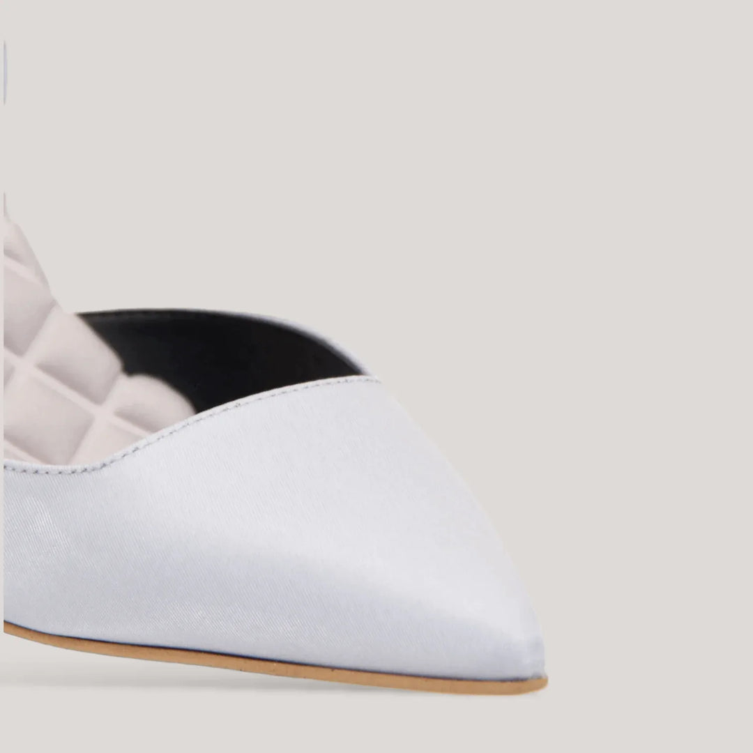 GABRIELLA | Grey - Satin Slingback Pumps | women&
