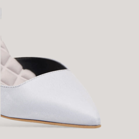 GABRIELLA | Grey - Satin Slingback Pumps | women&