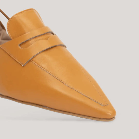 GRACE | Tan Slingback Penny Loafer | Vegan Women&