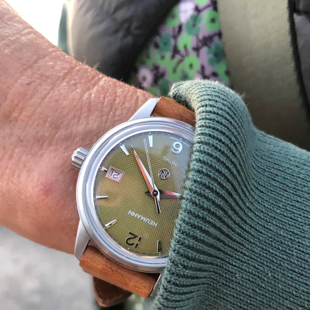 Initial N° 1 | STEEL - GREEN | 36 mm Watch