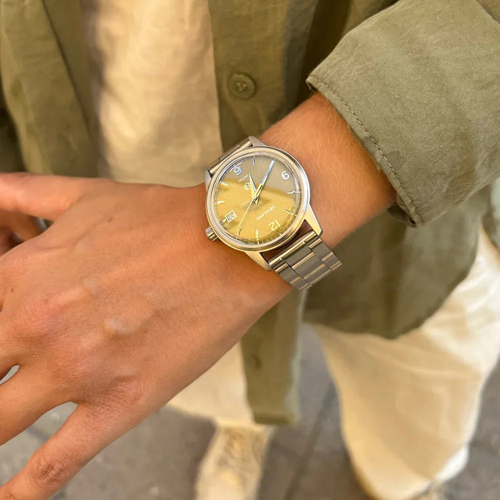 Initial N° 1 | STEEL - GREEN | 36 mm Watch