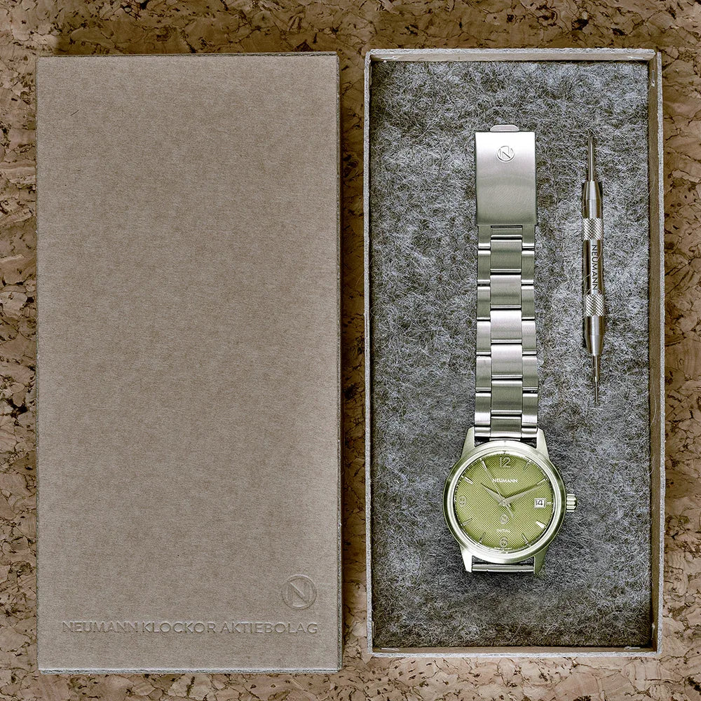 Initial N° 1 | STEEL - GREEN | 36 mm Watch