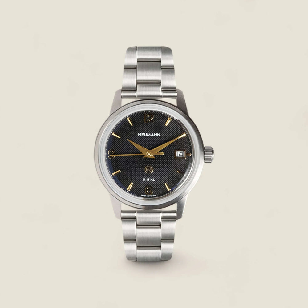 Initial N° 1 | STEEL - BLACK-GOLD | 36 mm Watch