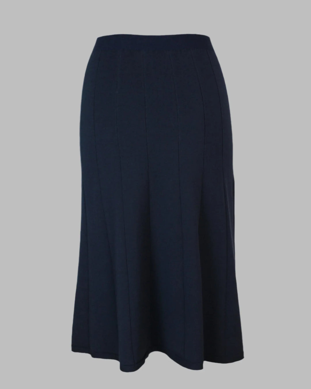 MONICA Midi Flared Skirt in navy, made-to-order with sustainable Lenzing Viscose by Maison Alltrueist, perfect for any occasion.