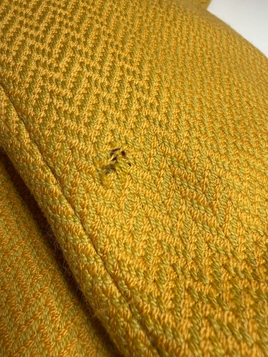 Tweed mending before restoration